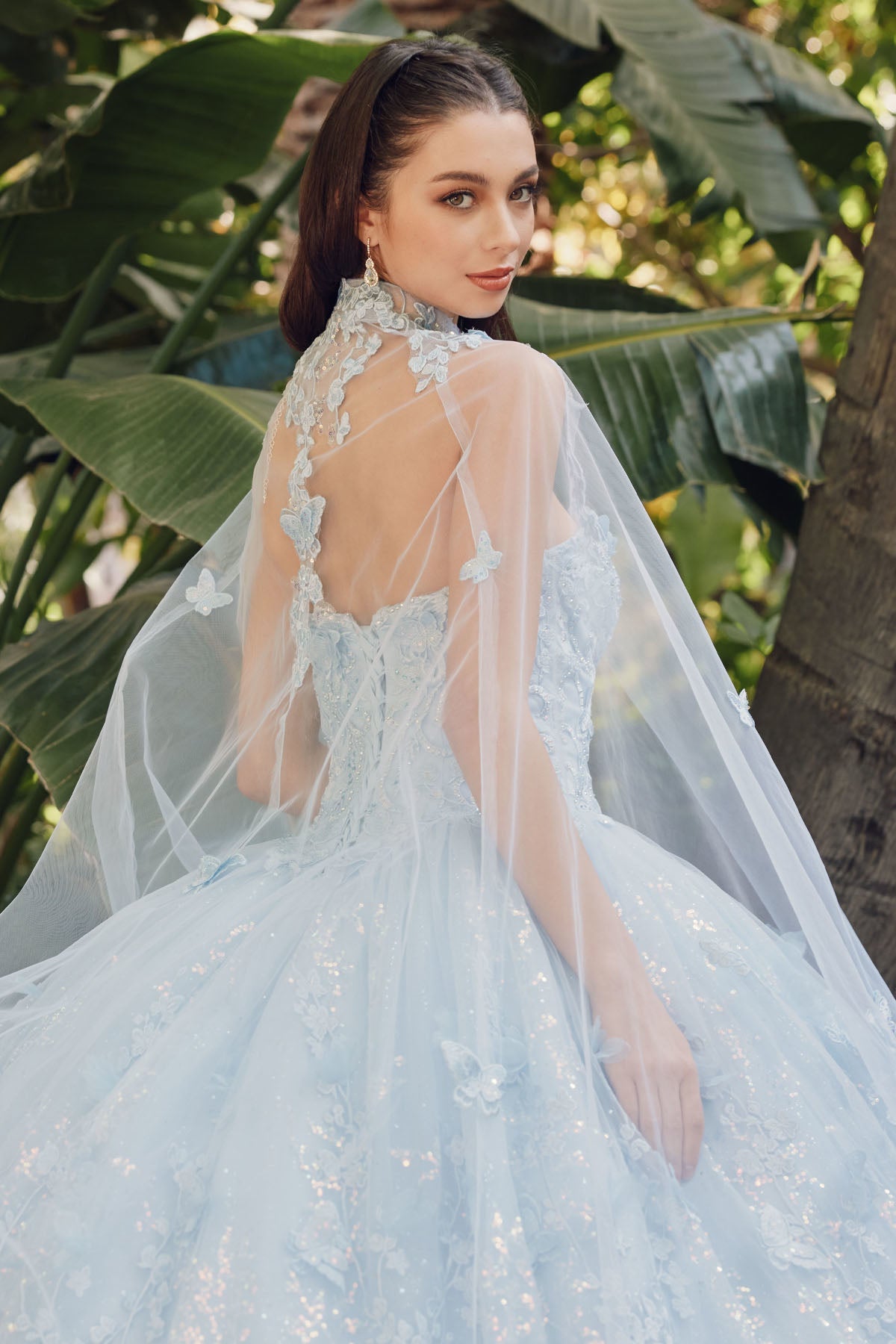 Embellished Lace Applique Tulle Ball Gown Quinceañera Princess JTJT1449J