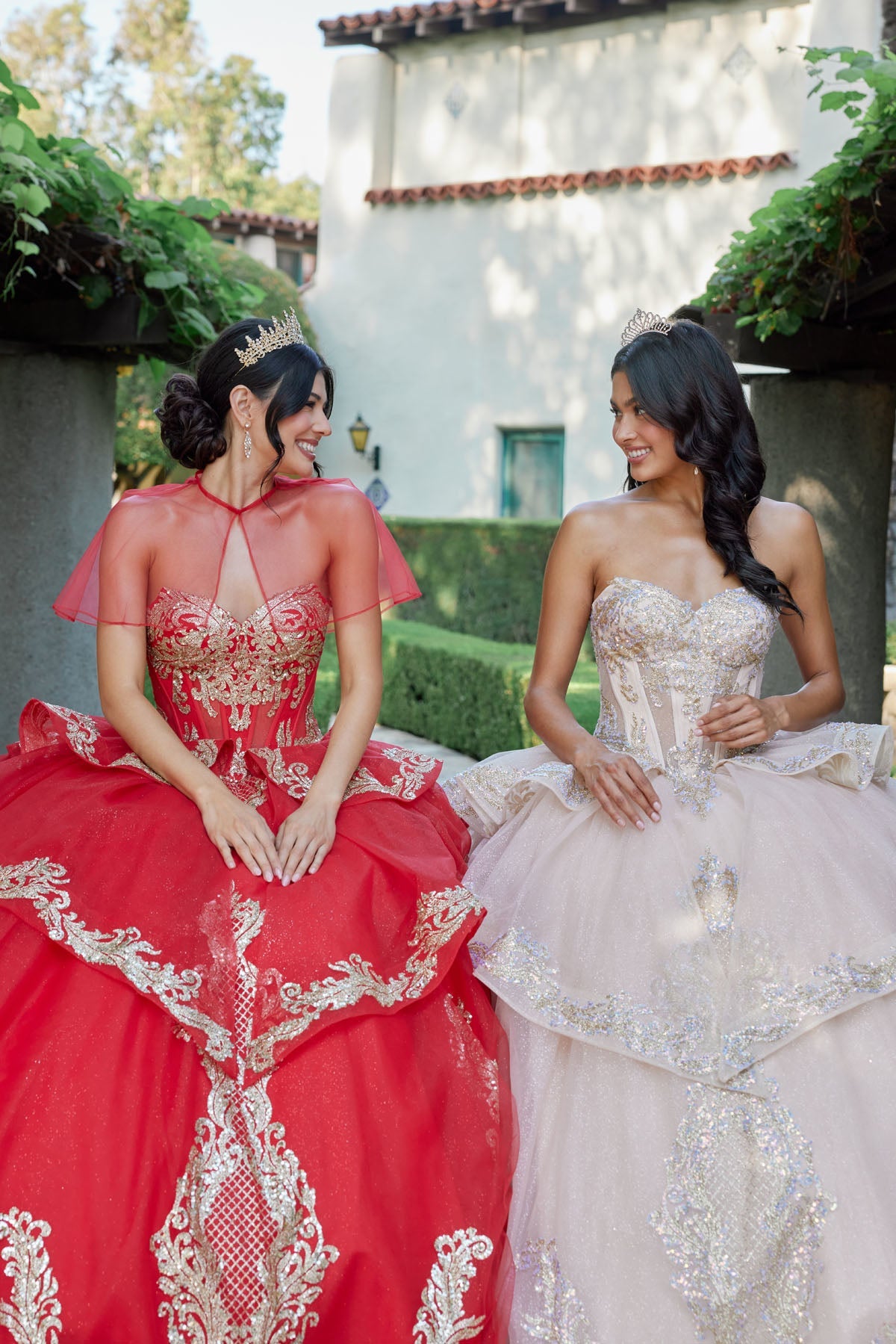 Elegant Ball Gown with Gold Applique Accents Quinceañera JTJT1511H