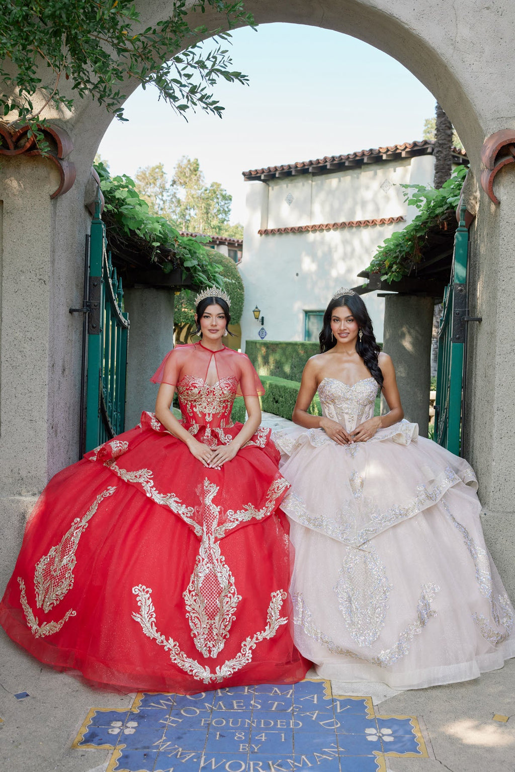 Elegant Ball Gown with Gold Applique Accents Quinceañera JTJT1511H