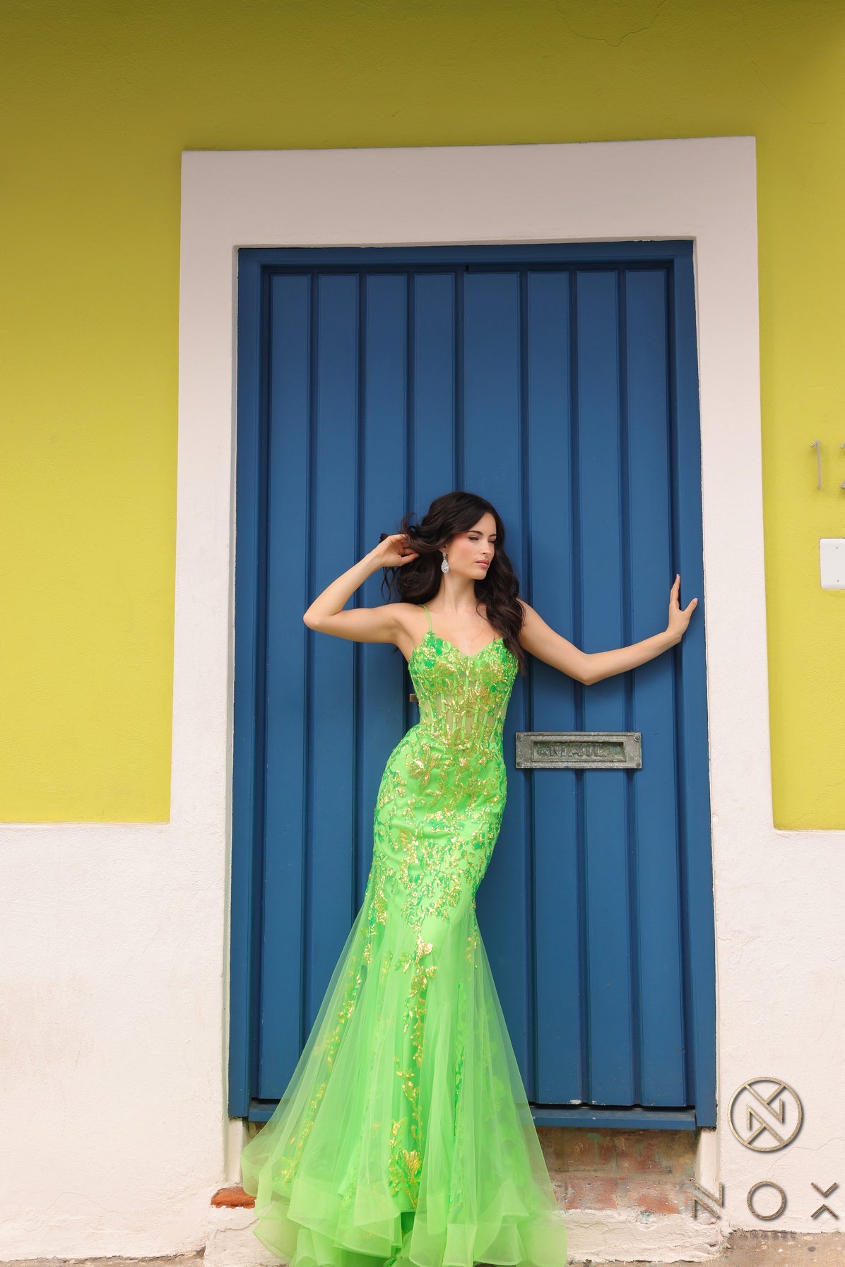 Elegant Embellished Formal Long Special Occasion Gown Detailed NXQ1390