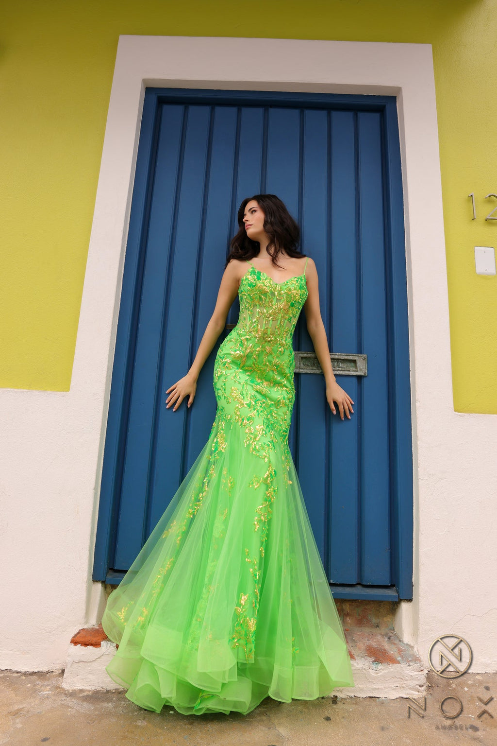 Elegant Embellished Formal Long Special Occasion Gown Detailed NXQ1390