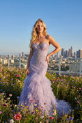 Ruffled Mermaid Gown with Embellished Sweetheard Bodice JTJT2713C