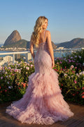 Ruffled Mermaid Gown with Embellished Sweetheard Bodice JTJT2713C
