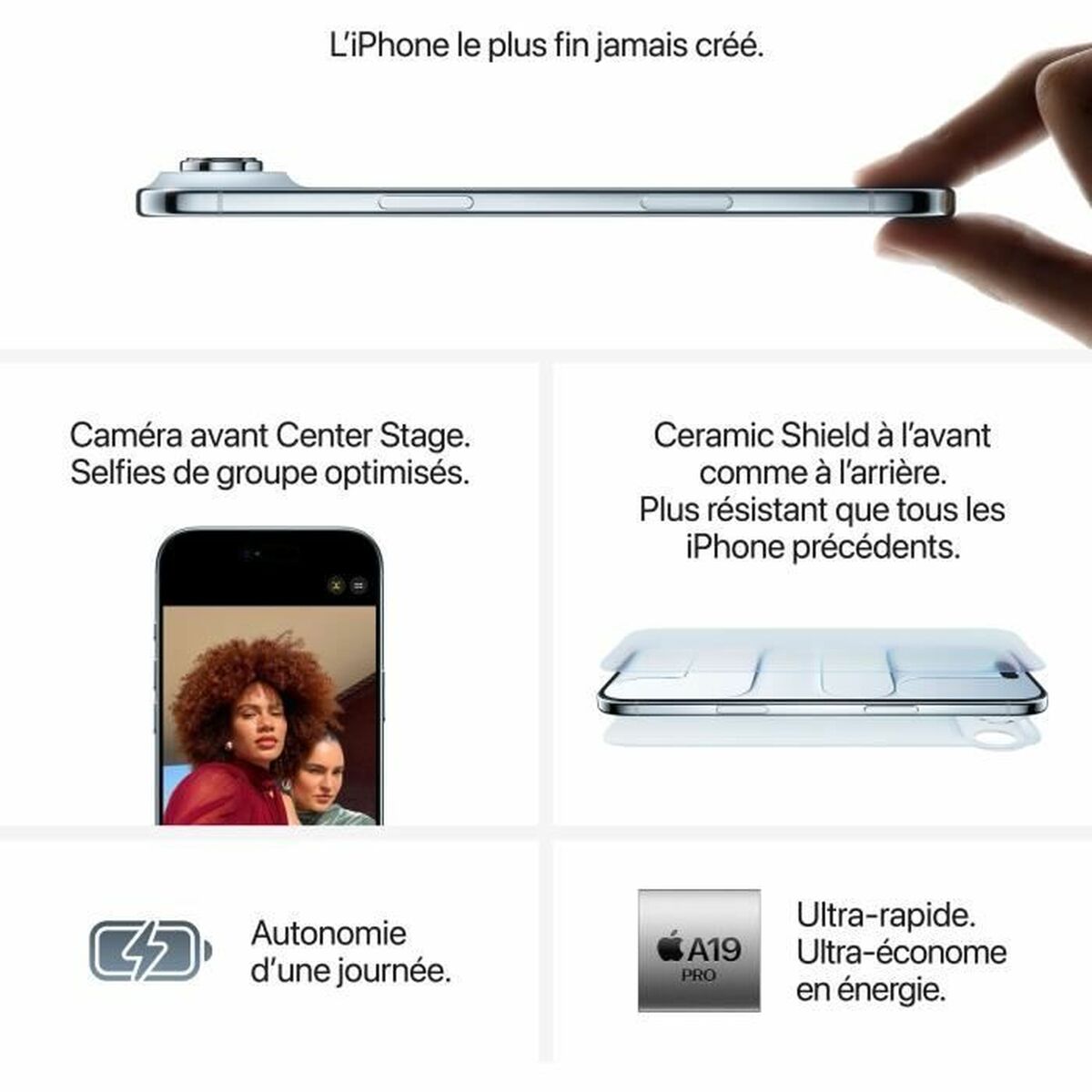 Smartphone Apple 6,5" A19 Pro 1 TB Black