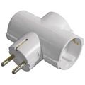 Triplu stecher, Emos, Plastic, P00242 T, Alb (P00242)