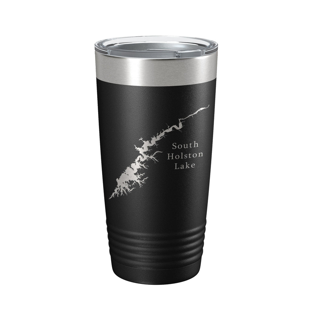 South Holston Lake Map Tumbler Travel Mug Insulated Laser Engraved Coffee Cup Tennessee Virginia 20 oz