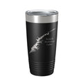 South Holston Lake Map Tumbler Travel Mug Insulated Laser Engraved Coffee Cup Tennessee Virginia 20 oz