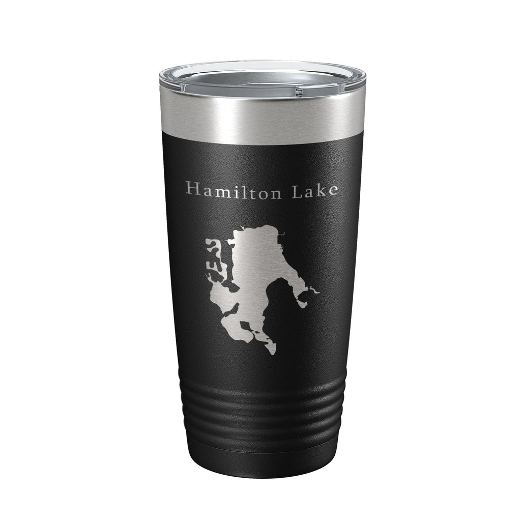 Hamilton Lake Map Tumbler Travel Mug Insulated Laser Engraved Coffee Cup Indiana 20 oz