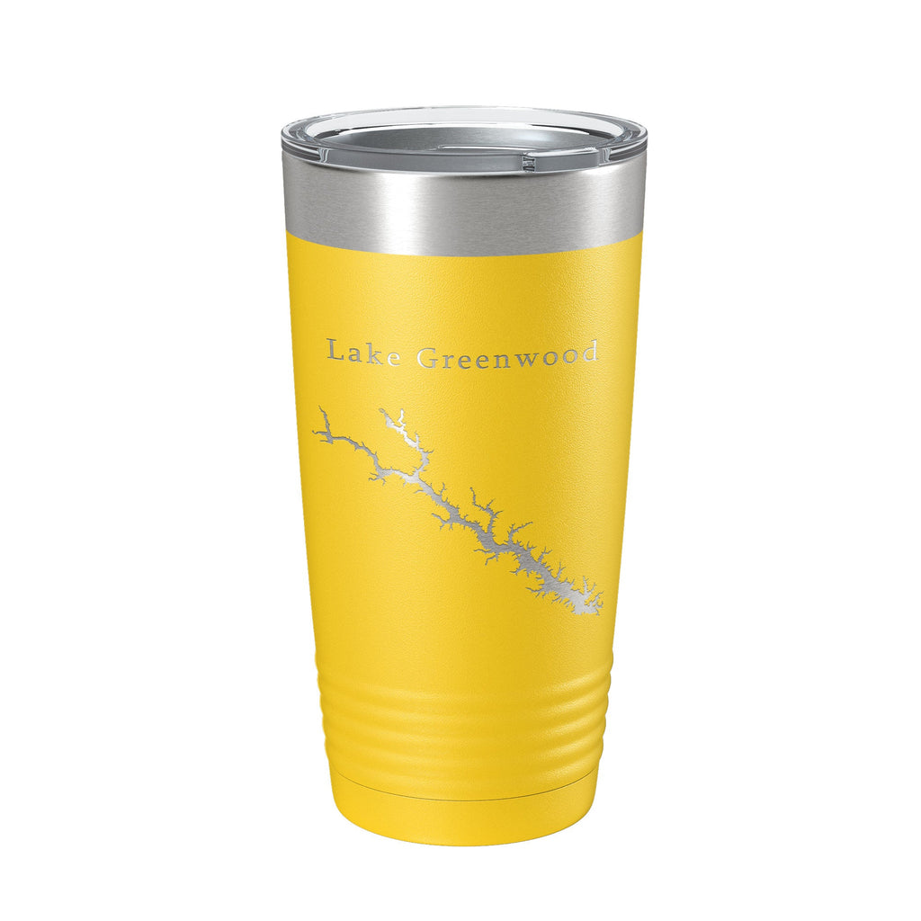 Lake Greenwood Map Tumbler Travel Mug Insulated Laser Engraved Coffee Cup South Carolina 20 oz
