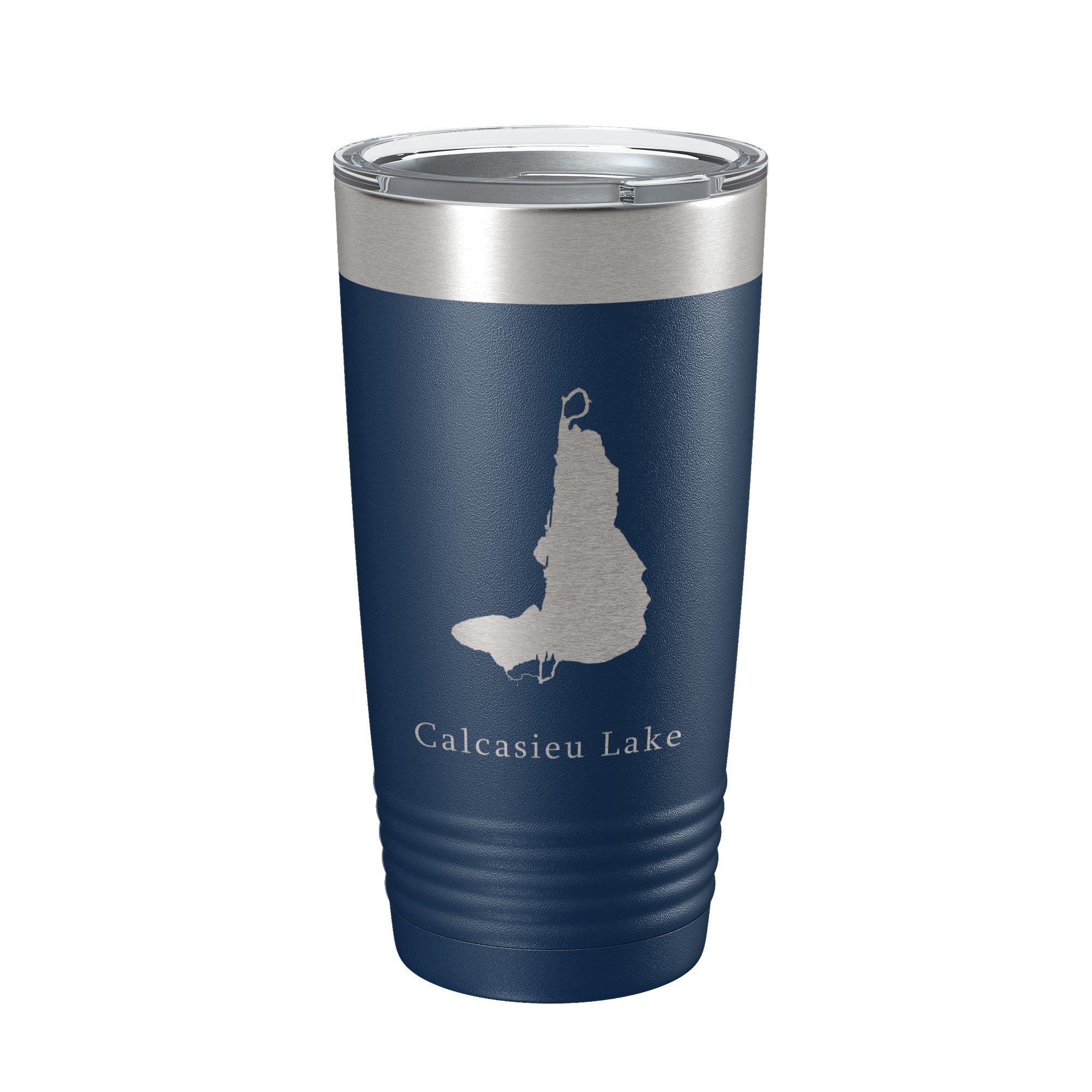 Calcasieu Lake Map Tumbler Travel Mug Insulated Laser Engraved Coffee Cup Louisiana 20 oz