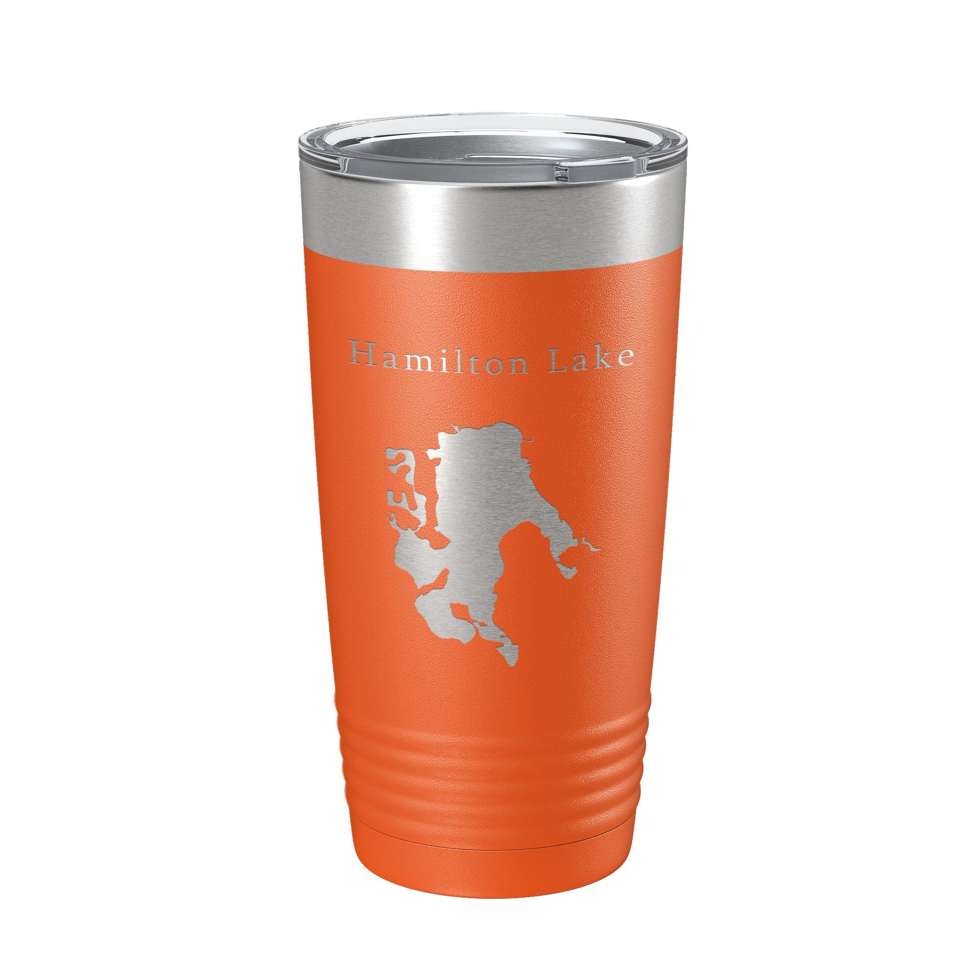 Hamilton Lake Map Tumbler Travel Mug Insulated Laser Engraved Coffee Cup Indiana 20 oz