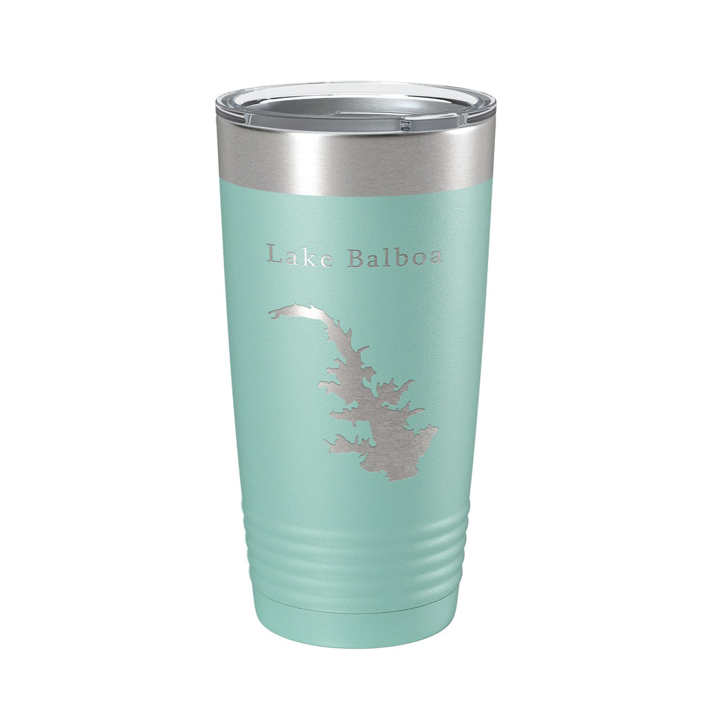 Lake Balboa Map Tumbler Travel Mug Insulated Laser Engraved Coffee Cup Hot Springs Village Arkansas 20 oz
