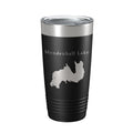 Mendenhall Lake Map Tumbler Travel Mug Insulated Laser Engraved Coffee Cup Alaska 20 oz