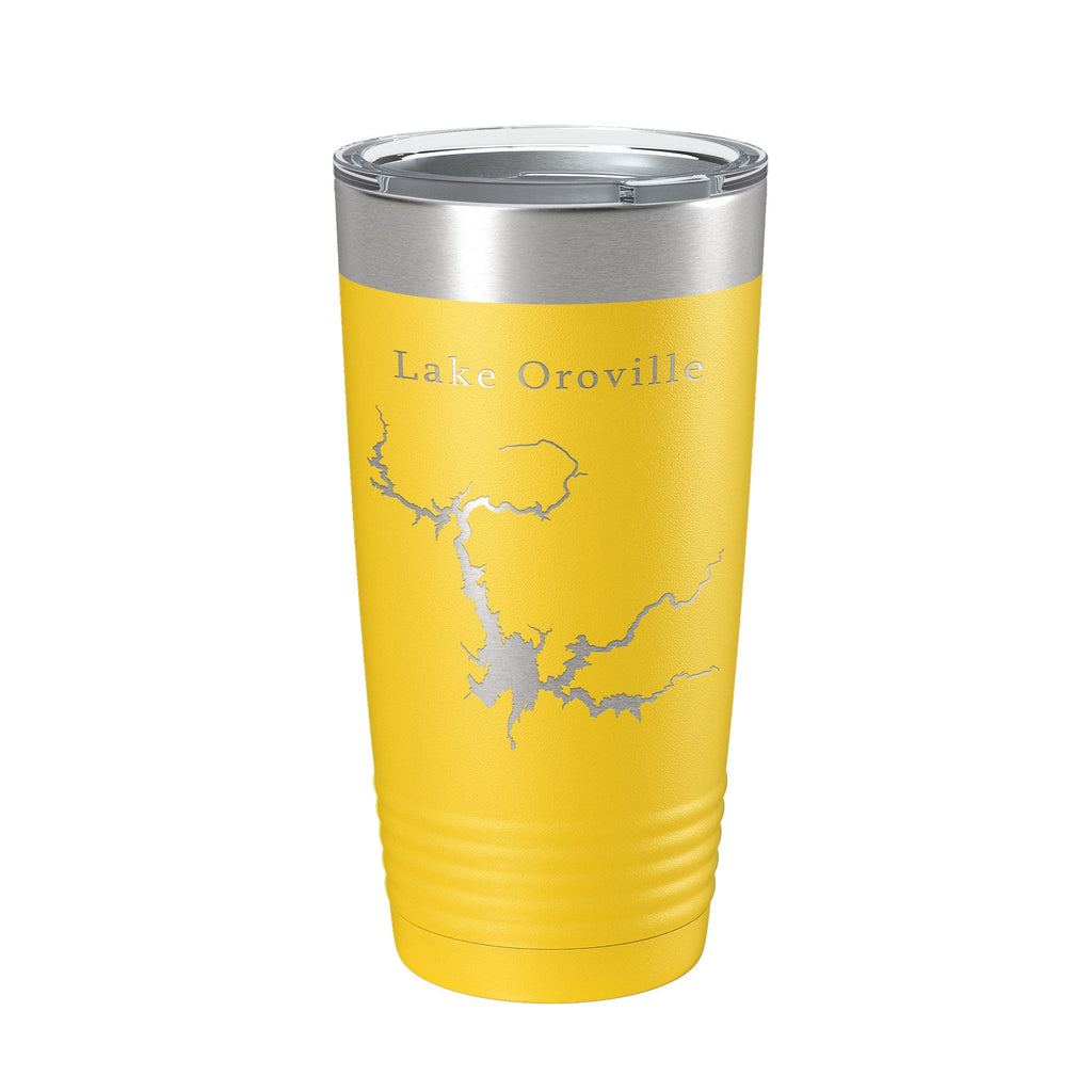 Lake Oroville Map Tumbler Travel Mug Insulated Laser Engraved Coffee Cup California 20 oz