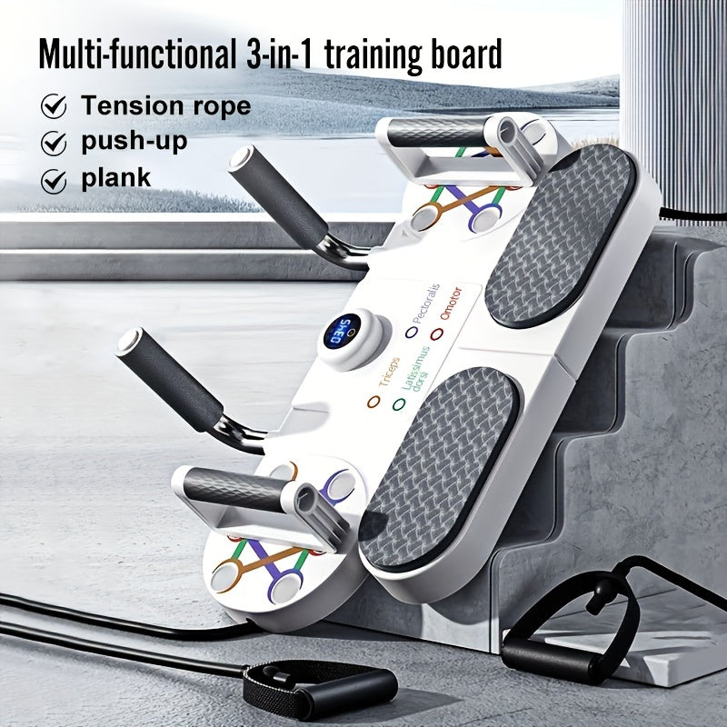 Push-Up Bar with Bands & Timer