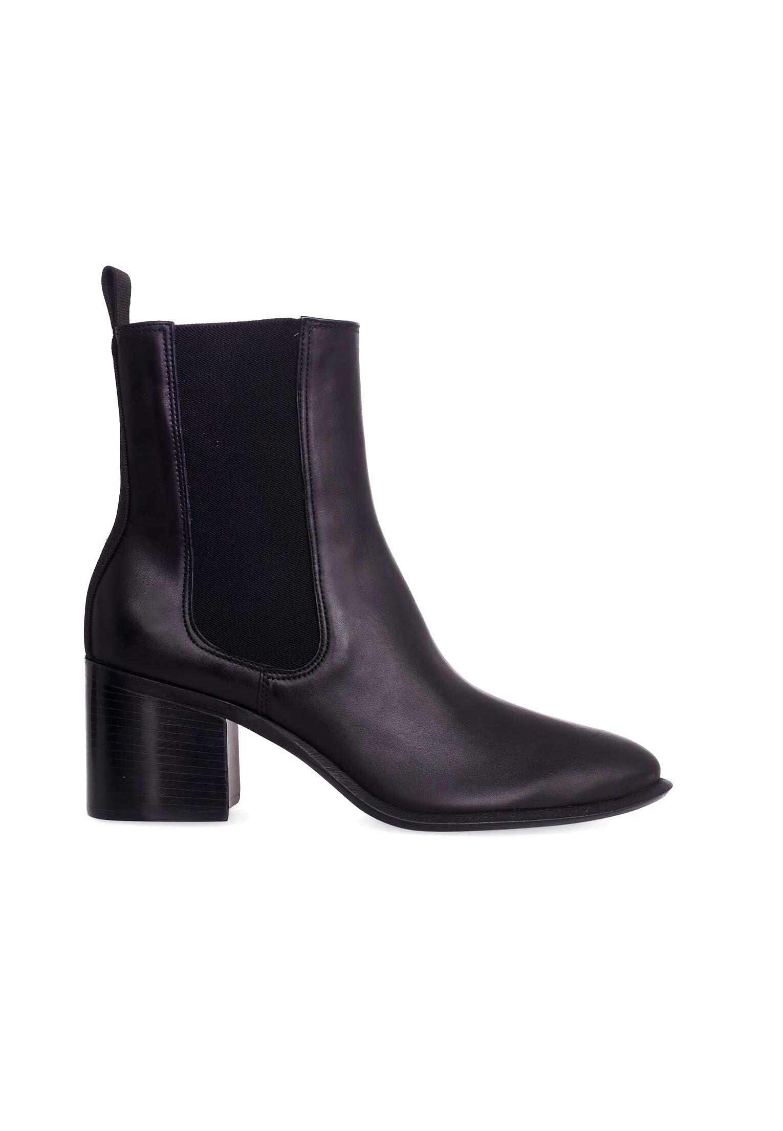 Brown Leather Ankle Boots Canna – Chelsea Boots with 6.5 cm Block Heel