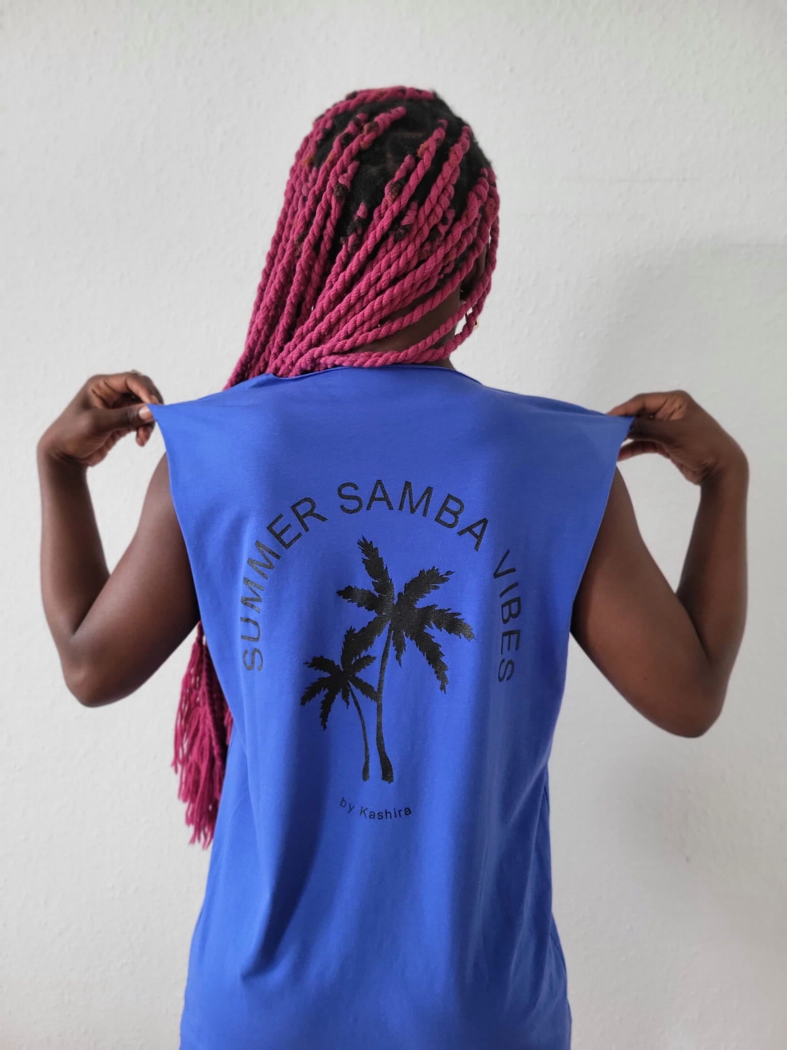 Sleeveless T-shirt PALMS Blue