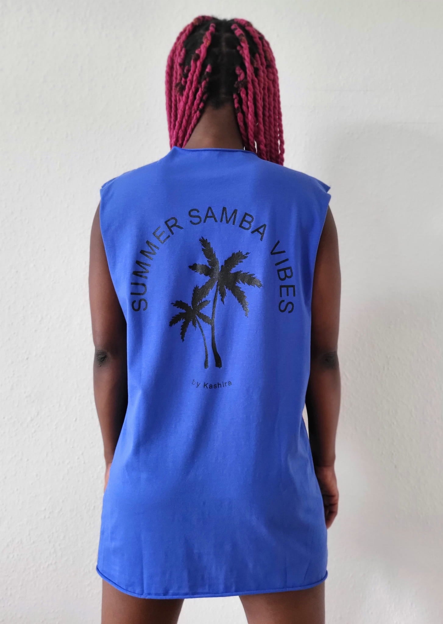 Sleeveless T-shirt PALMS Blue