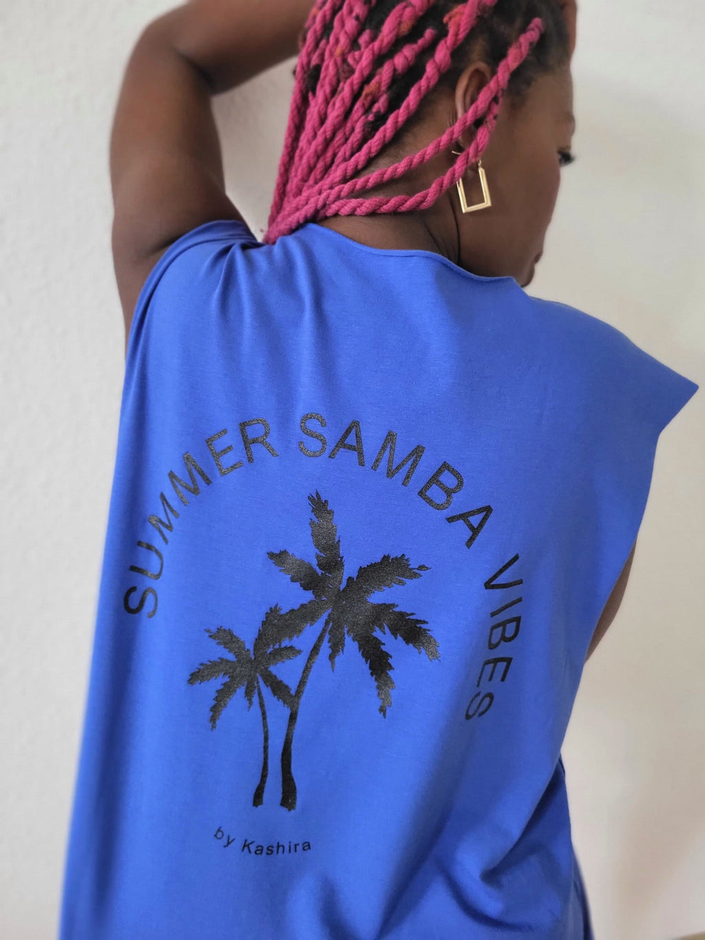 Sleeveless T-shirt PALMS Blue