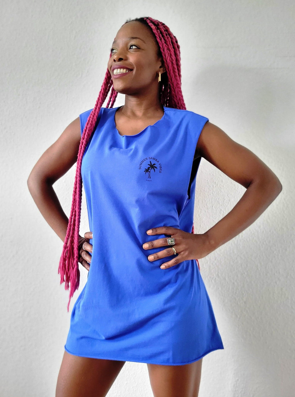 Sleeveless T-shirt PALMS Blue