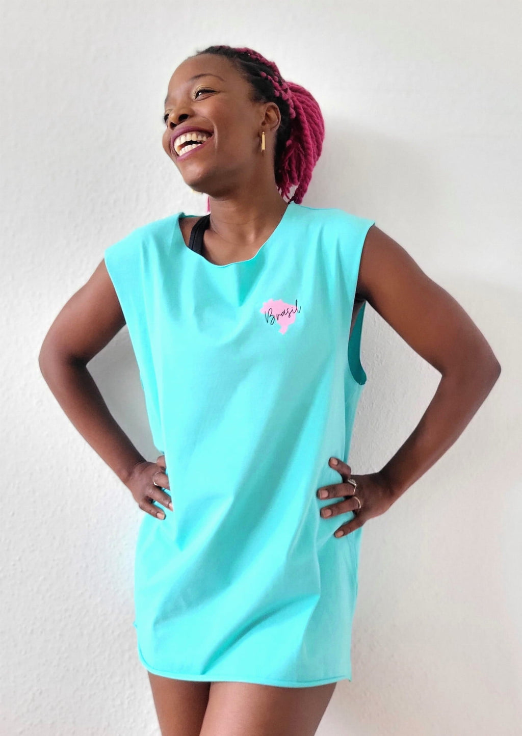 Sleeveless T-shirt BRASIL Mint