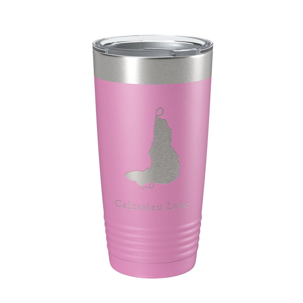 Calcasieu Lake Map Tumbler Travel Mug Insulated Laser Engraved Coffee Cup Louisiana 20 oz