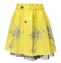 Yellow Skirt with Treehouse Print