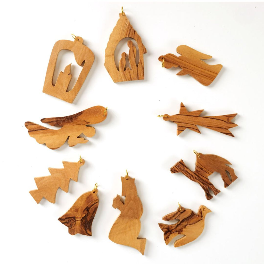Christmas tree decorations, ornaments, pendants, set of 10
