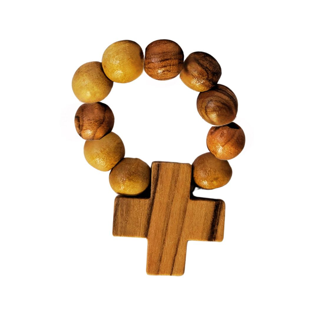 Olivenholz Fingerrosenkranz aus Bethlehem