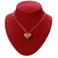 Olivenholz Herz Halskette mit 925 Silberkette | Schmuck Geschenk für Frauen, Valentinstag, Geburtstag