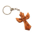 Angel-shaped cross keychain