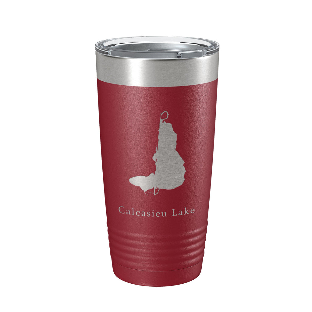 Calcasieu Lake Map Tumbler Travel Mug Insulated Laser Engraved Coffee Cup Louisiana 20 oz