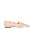 Beige Leather Flats Cipó – Women’s Square-Toe Loafers