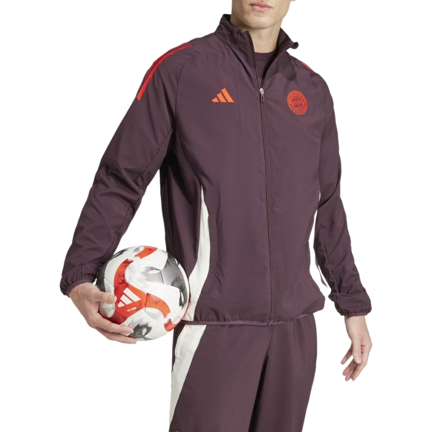 Bayern Munich dark red presentation Soccer tracksuit 2024/25 - Adidas