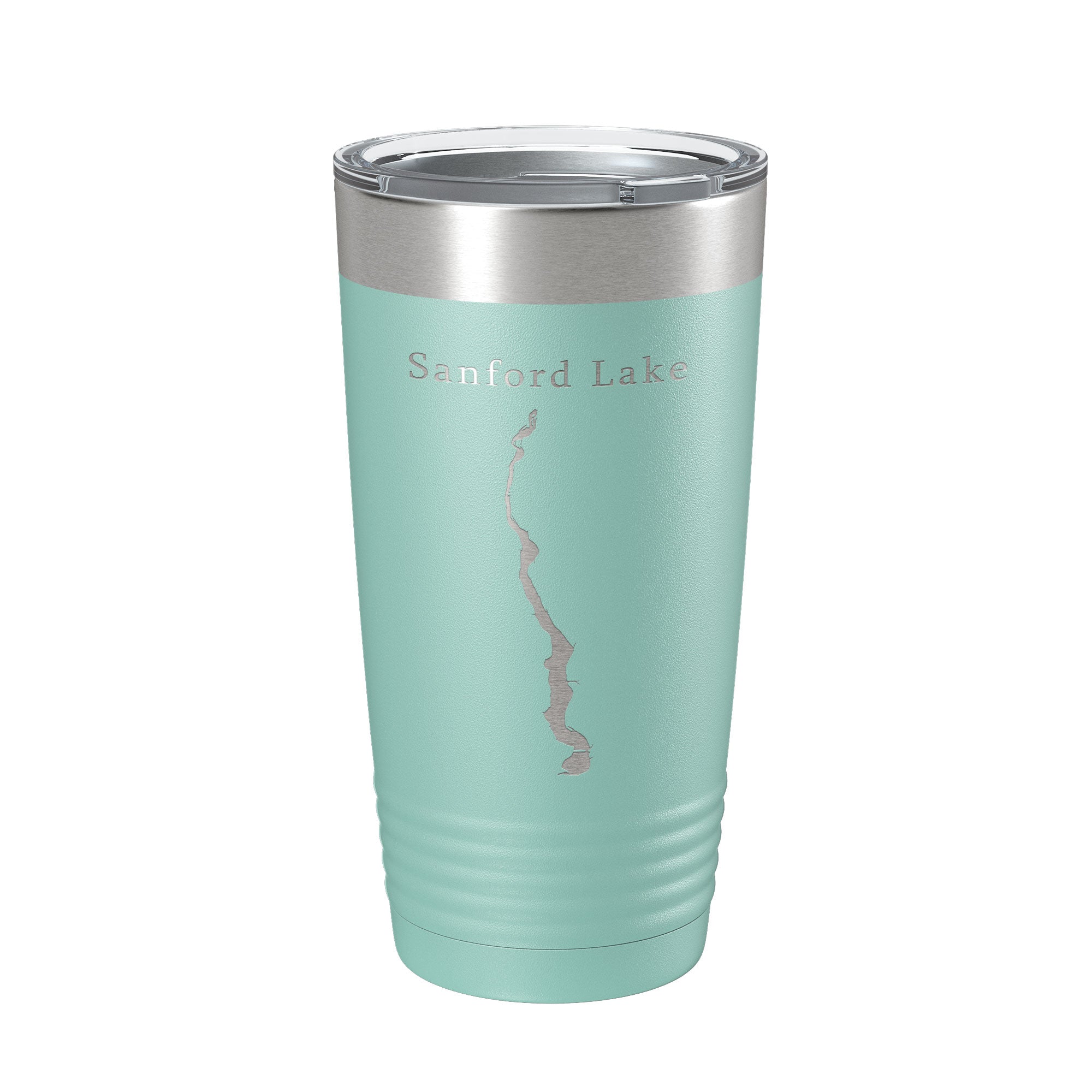Sanford Lake Tittabawassee Map Tumbler Travel Mug Insulated Laser Engraved Coffee Cup Michigan 20 oz