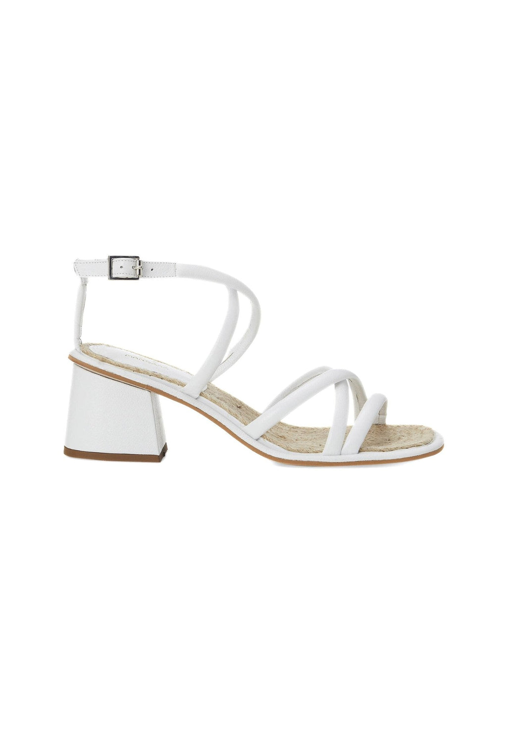 White Bromelia Women's Sandals - Block Heel