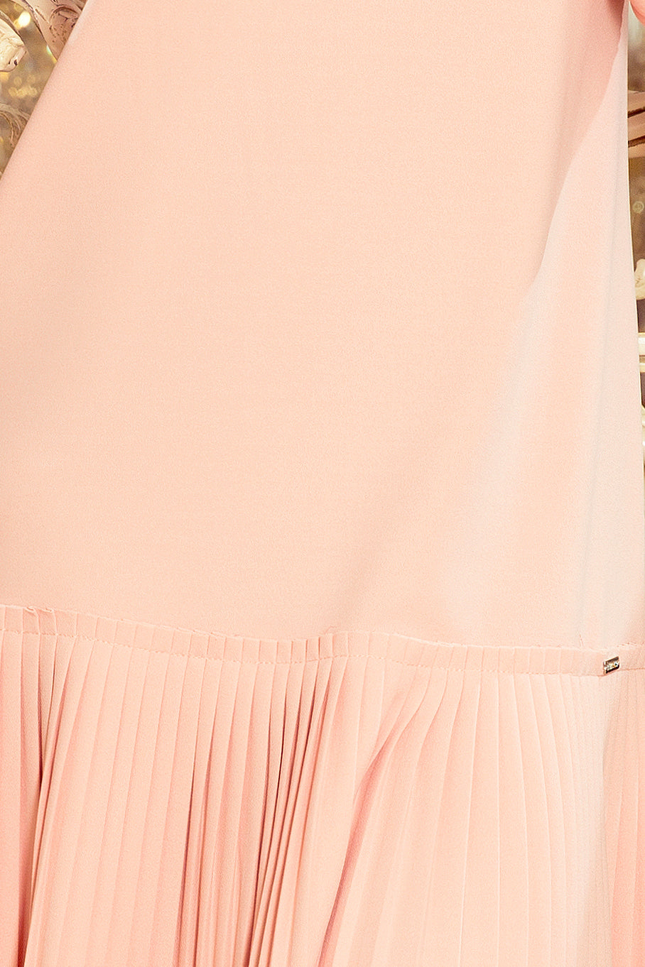 Numoco 228-1 LUCY - pleated comfortable dress - peach