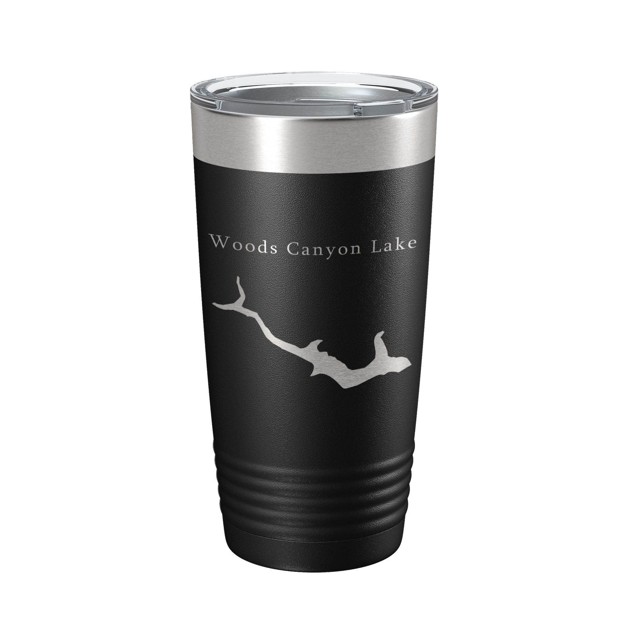 Woods Canyon Lake Map Tumbler Travel Mug Insulated Laser Engraved Coffee Cup Arizona 20 oz