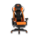 Scaun gaming Meetion CHR-22, ajustabil la 180° si pe inaltime, cu tetiera si suport lombar, suport pentru picioare, negru/portocaliu, (MT-CHR22BO)
