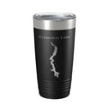 Aziscohos Lake Map Tumbler Travel Mug Insulated Laser Engraved Coffee Cup Maine 20 oz