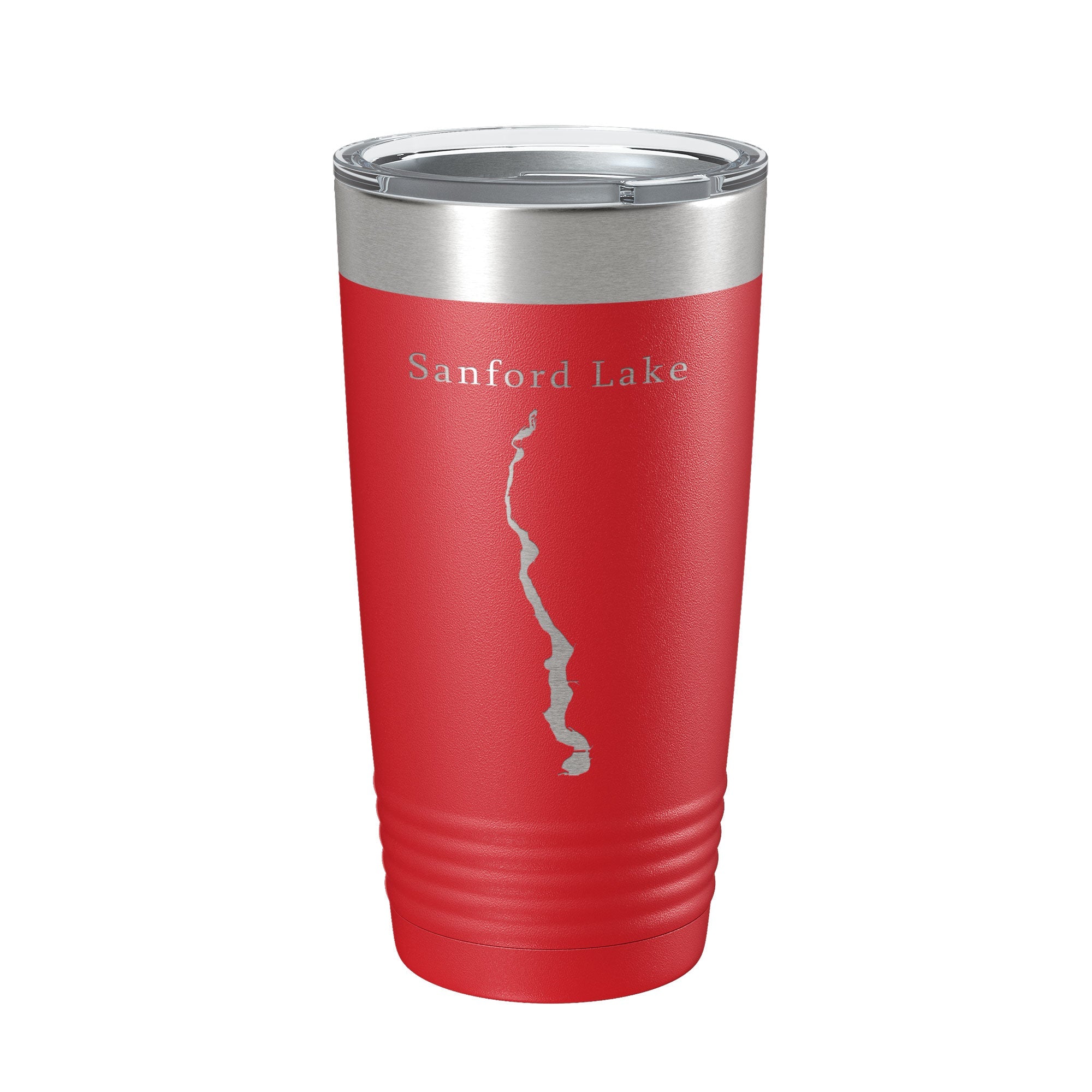 Sanford Lake Tittabawassee Map Tumbler Travel Mug Insulated Laser Engraved Coffee Cup Michigan 20 oz