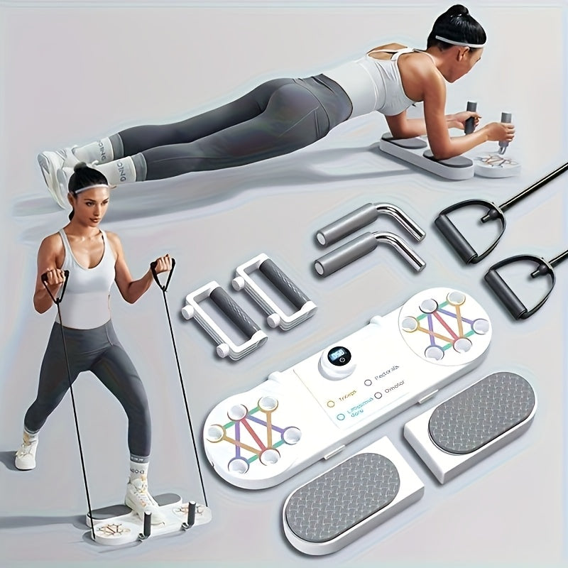 Push-Up Bar with Bands & Timer