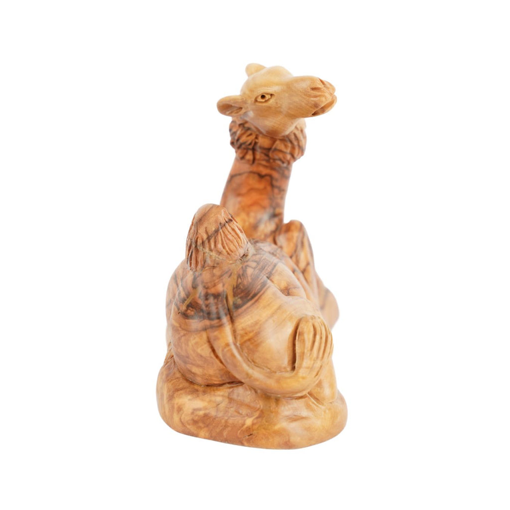 Hand-carved dromedary made of olive wood – Artful nativity figure from Bethlehem (11.5 cm)