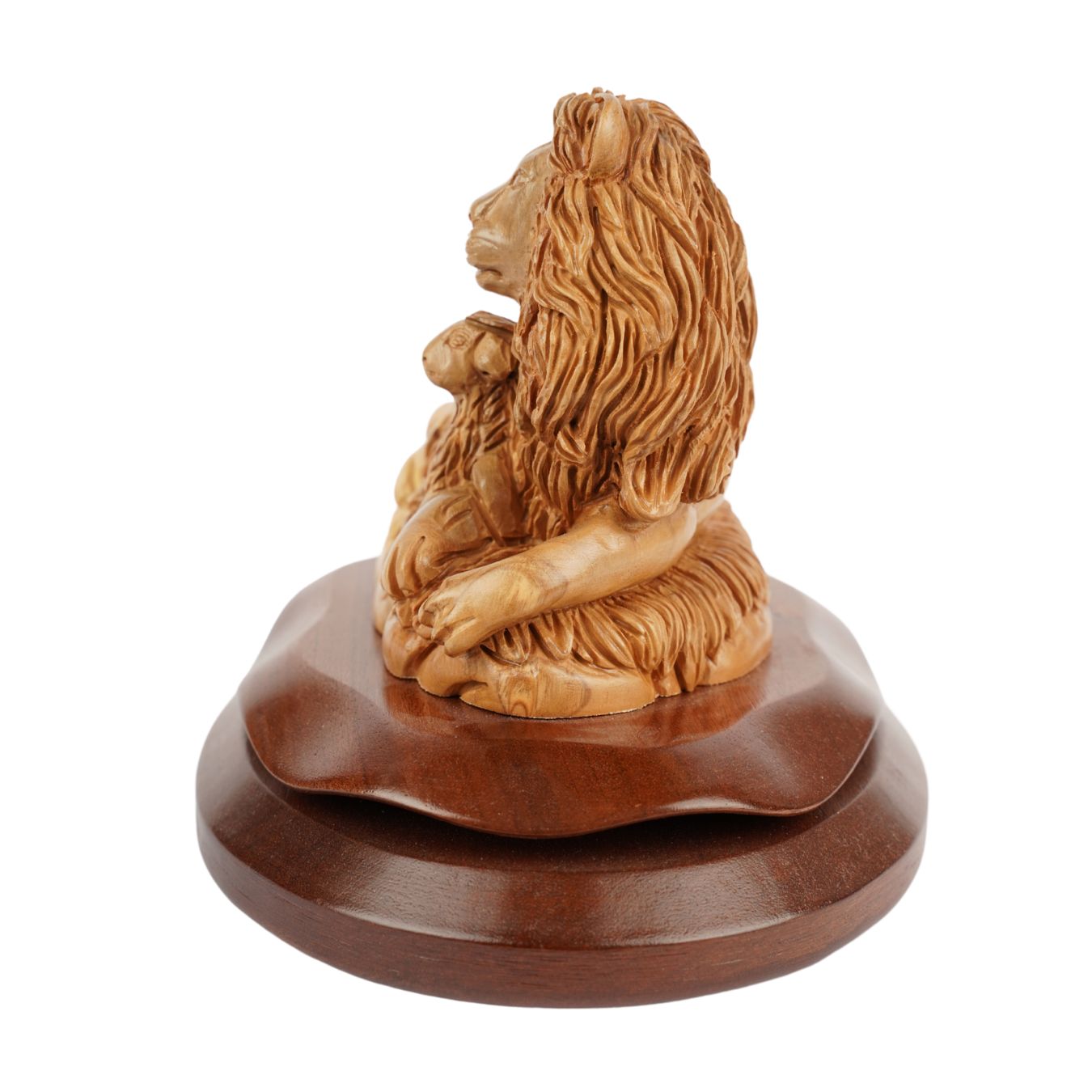 Lion and Lamb – Symbol of Peace made of olive wood (20 cm)