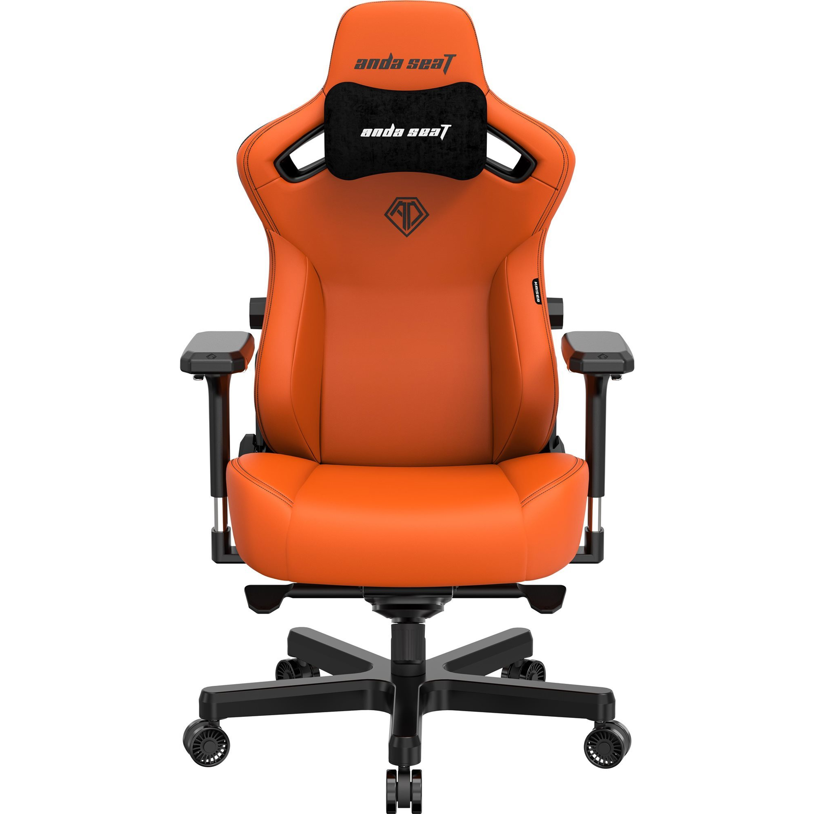 Scaun gaming din piele Anda Seat Kaiser 3 XL portocaliu rotativ (AD12YDC-XL-01-O-PV/C)