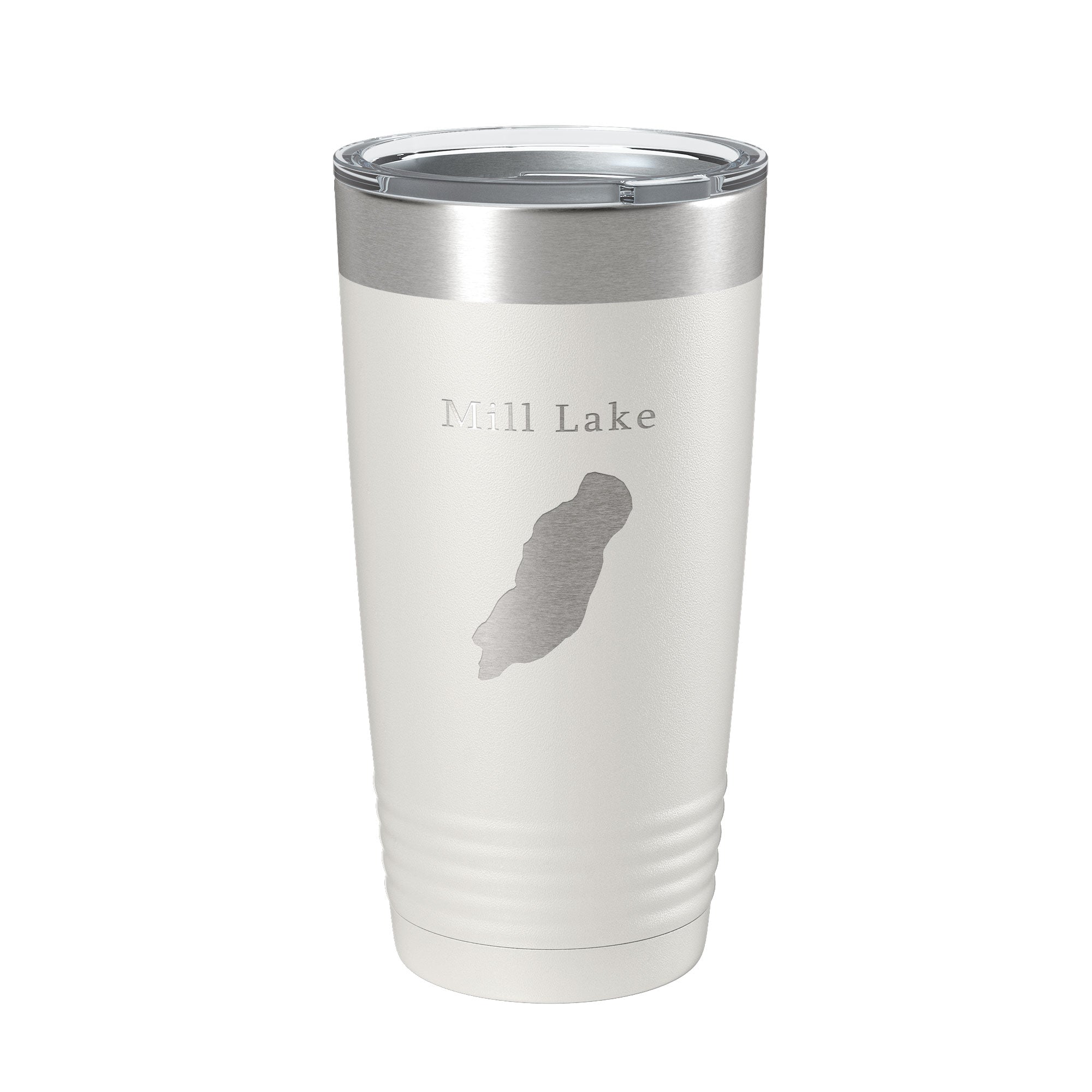 Mill Lake Map Tumbler Travel Mug Insulated Laser Engraved Coffee Cup Michigan 20 oz