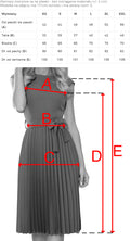 Numoco 311-12 LILA Pleated dress with short sleeves - dark blue