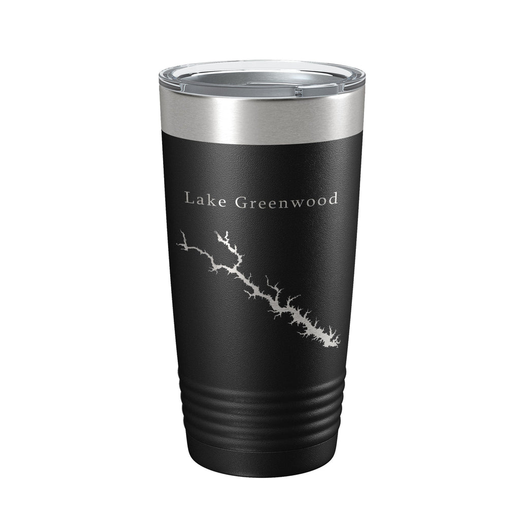 Lake Greenwood Map Tumbler Travel Mug Insulated Laser Engraved Coffee Cup South Carolina 20 oz