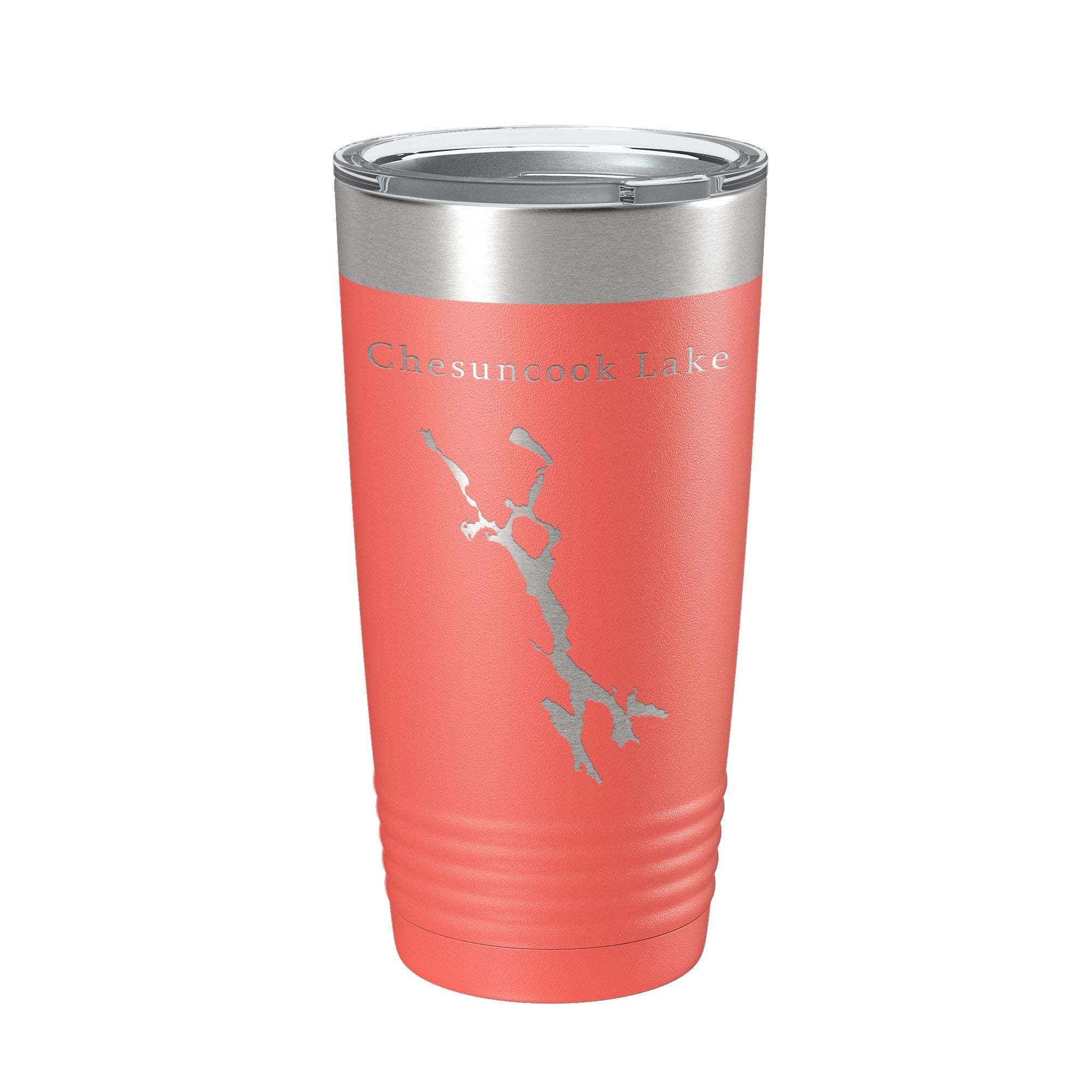 Chesuncook Lake Map Tumbler Travel Mug Insulated Laser Engraved Coffee Cup Maine 20 oz