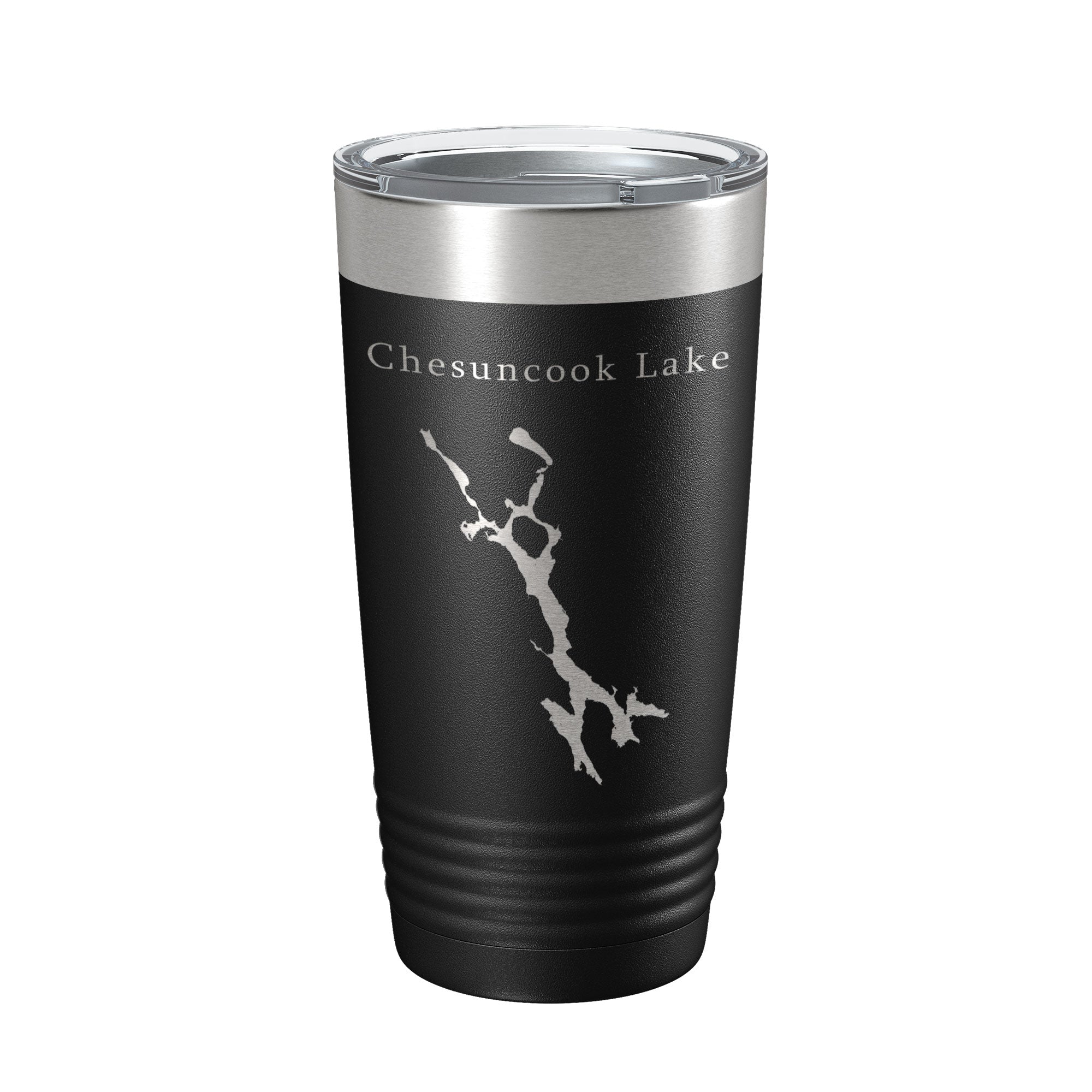 Chesuncook Lake Map Tumbler Travel Mug Insulated Laser Engraved Coffee Cup Maine 20 oz